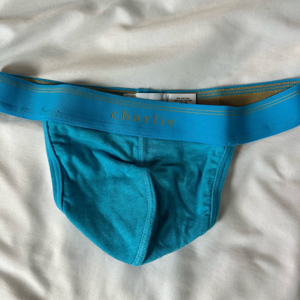Charlie Men's Cashmere Cerulean Thong Underwear